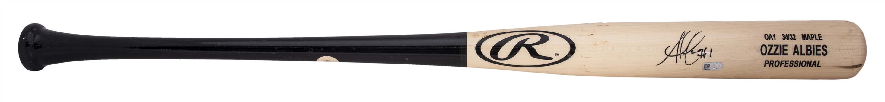 2019 Ozzie Albies Game Used & Signed Rawlings OA1 Model Bat (PSA/DNA & MLB Authenticated)